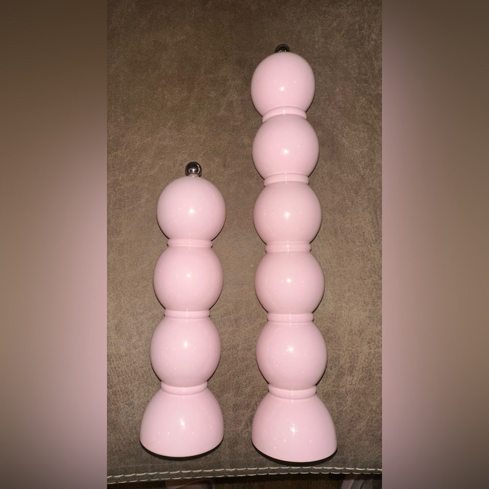 Addison Ross Pink Bobbin Salt and Pepper Grinders - Picture 3 of 10